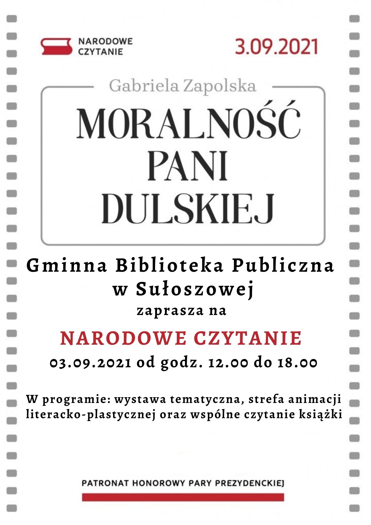Narodowe Czytanie 2021 plakat